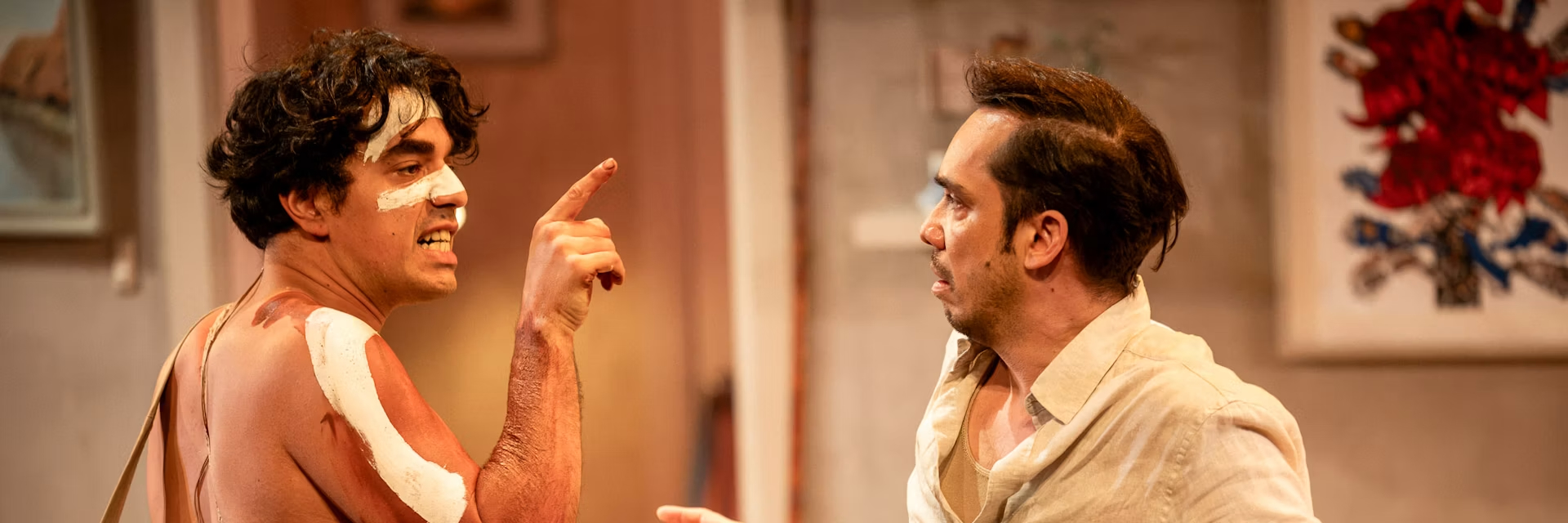 Two actors in the play Bennelong in London by Daniel Boud
