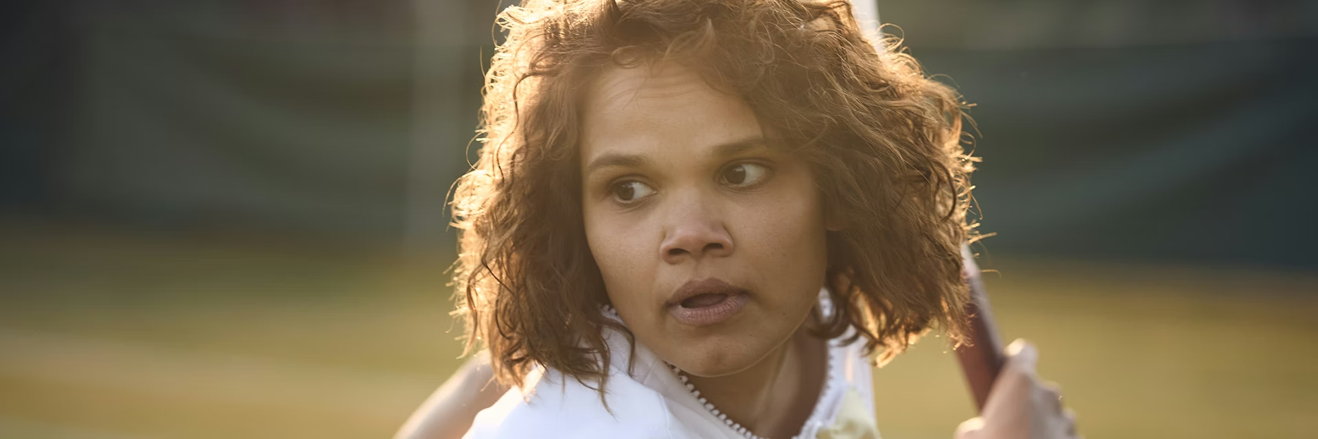 Lila McGuire plays Evonne Goolagong Cawley in the new ABC mini-series, Goolagong