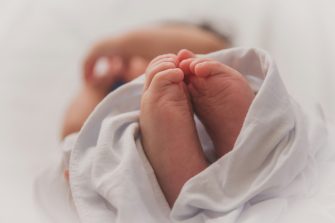 Newborn baby's feet