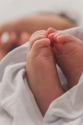 Newborn baby's feet