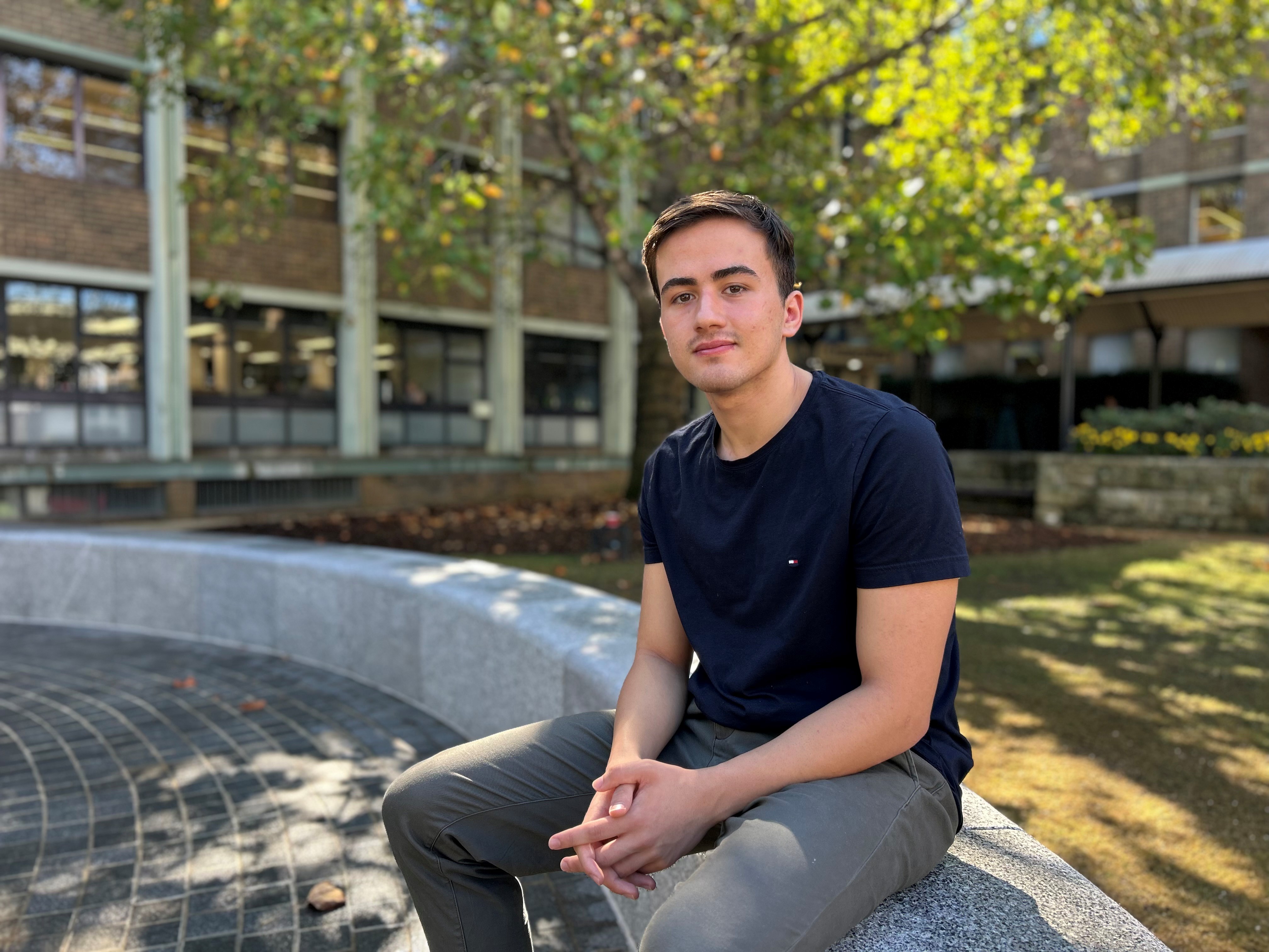 UNSW student Mahmoud Qaddorah, a refugee scholarship recipient