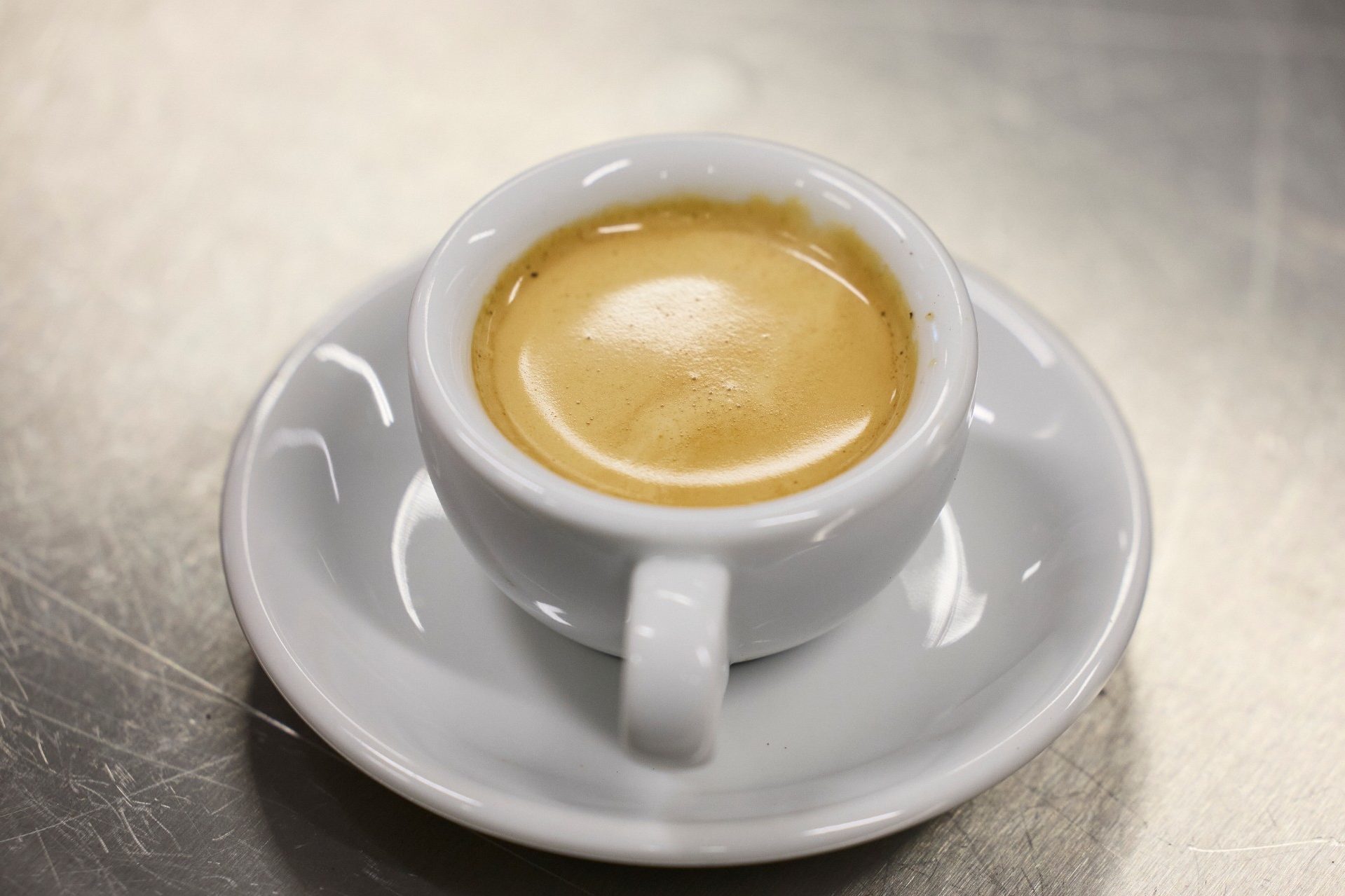 Dr Francisco Trujillo with a cup of ultrasonic espresso