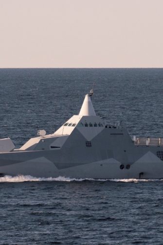 Swedish navy ship in the Baltic sea