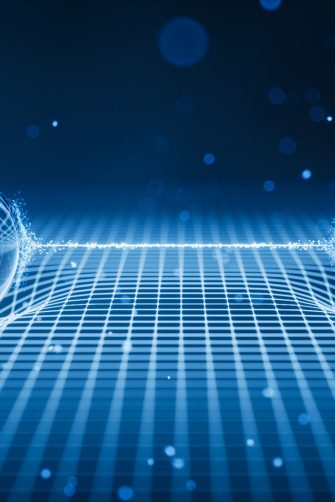 Physics quantum and quantum entanglement, 3d rendering. 3D illustration.