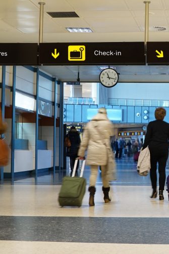 Women Airline Passengers in an Airport