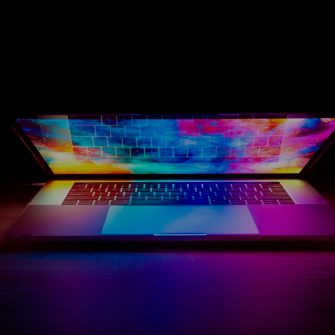 Laptop closing with bright screen