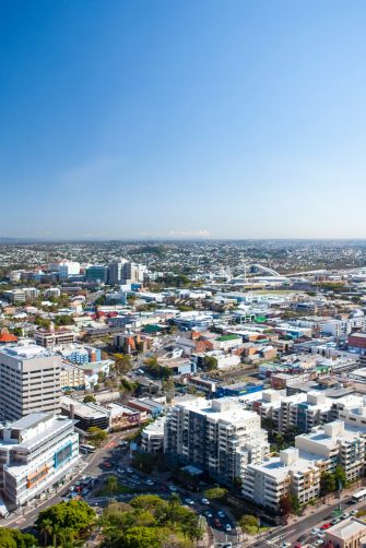 Aerial cityscape of Sydney Central Business District with Sydney landmarks and Sydney Harbour. Sydney, Australia. Urban background