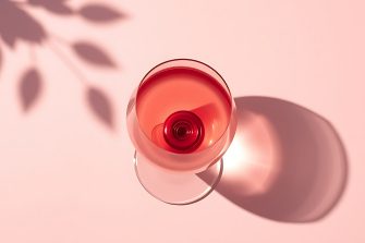 Glass of wine stock image