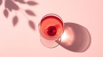 Glass of wine stock image