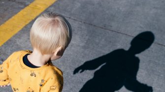 Toddler child walking stock image