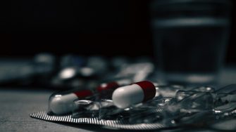 Close up of medication blister pack