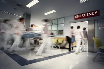 Hospital emergency department stock image