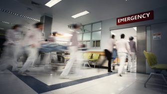 Hospital emergency department stock image