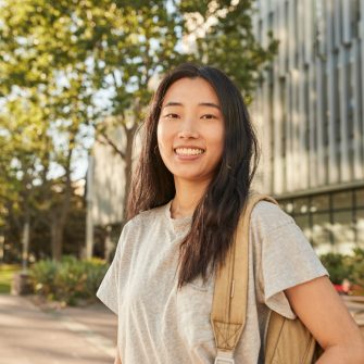 Female student at the UNSW campus Kensington
