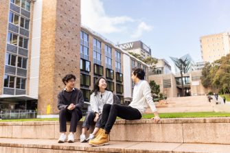 Students gathering at UNSW Sydney Kensington campus