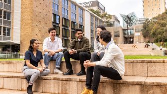 Students gathering at UNSW Sydney Kensington campus