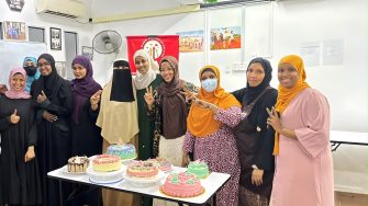 Members of the Somali Women's Association Malaysia take part in a refugee women-led community program.