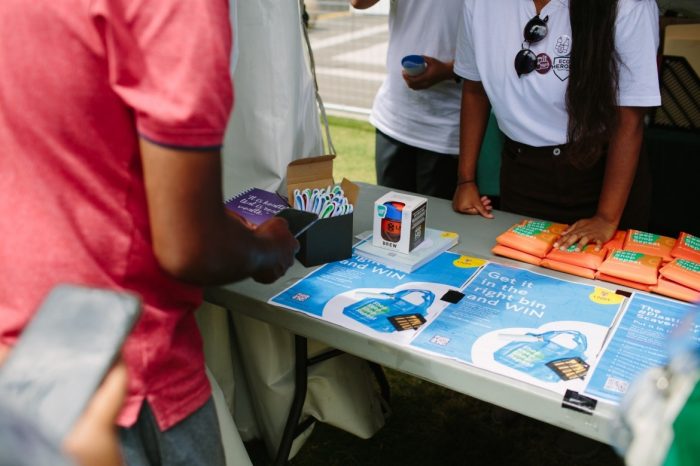 Close up photograph of Plastic Free O-Week Stall