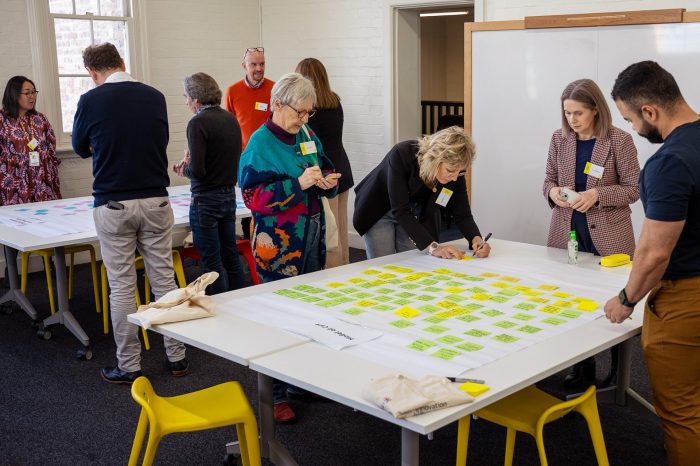 Participants discussing ideas at the St Vincents Urban Health Hub Forum