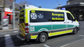 Adelaide, Australia - May 06 2019: SA Emergency Ambulance. SA Health provide clinical care and patient transport services to over 1. 5 million people, across an area of 1,043,514 km2 in South Australia, Australia.