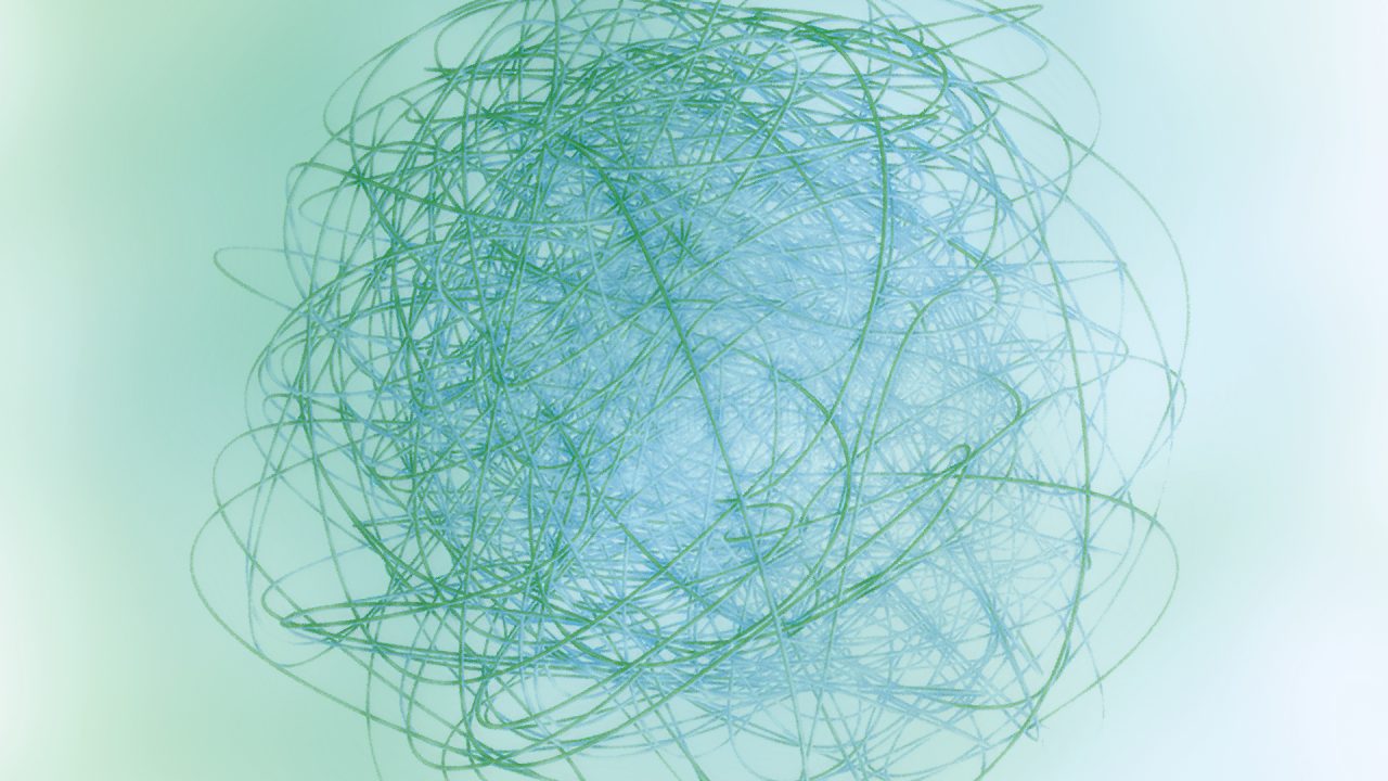 A scribble in the shape of a circle