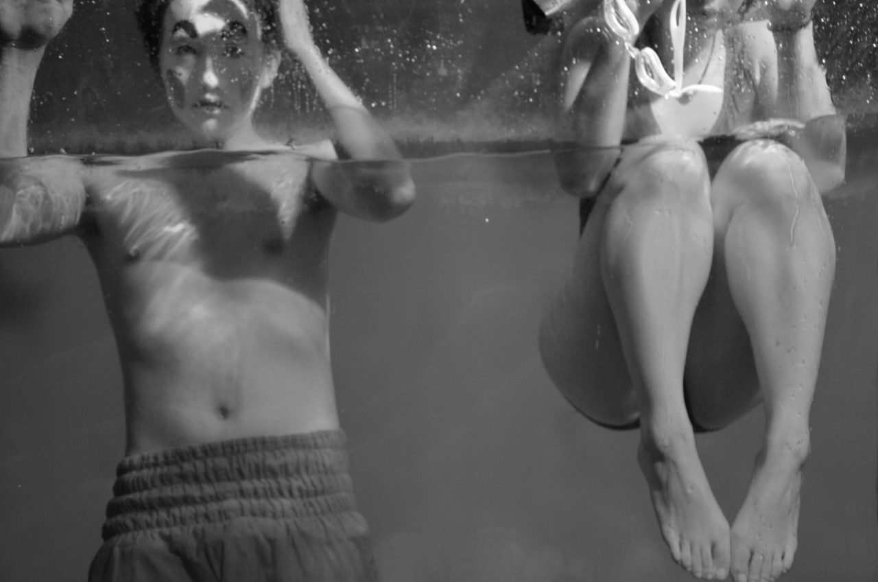 Two people in the water