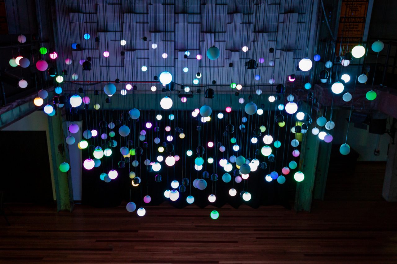 Light installation at Casula Powerhouse Arts Centre