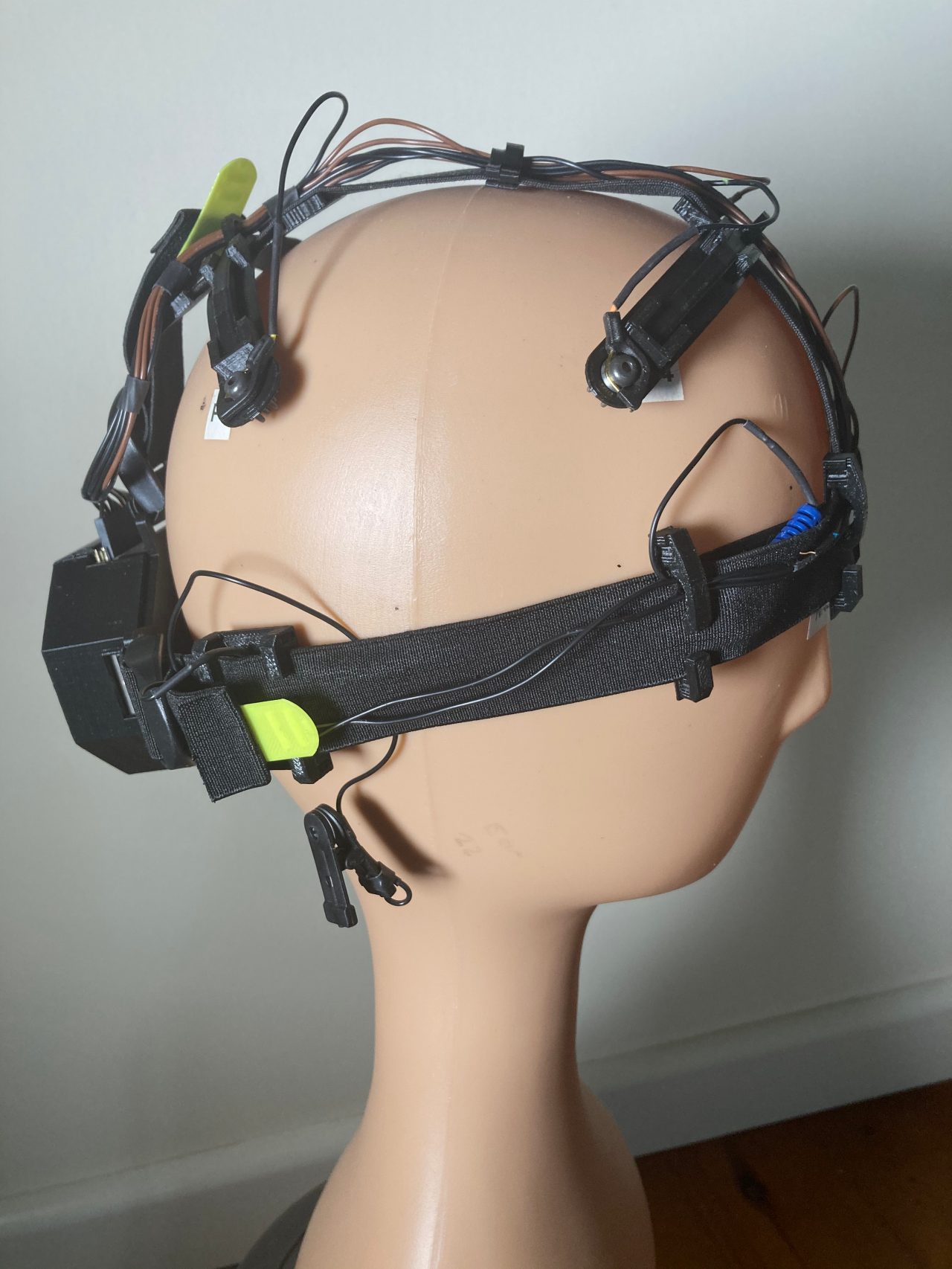 Research headset on dummy 