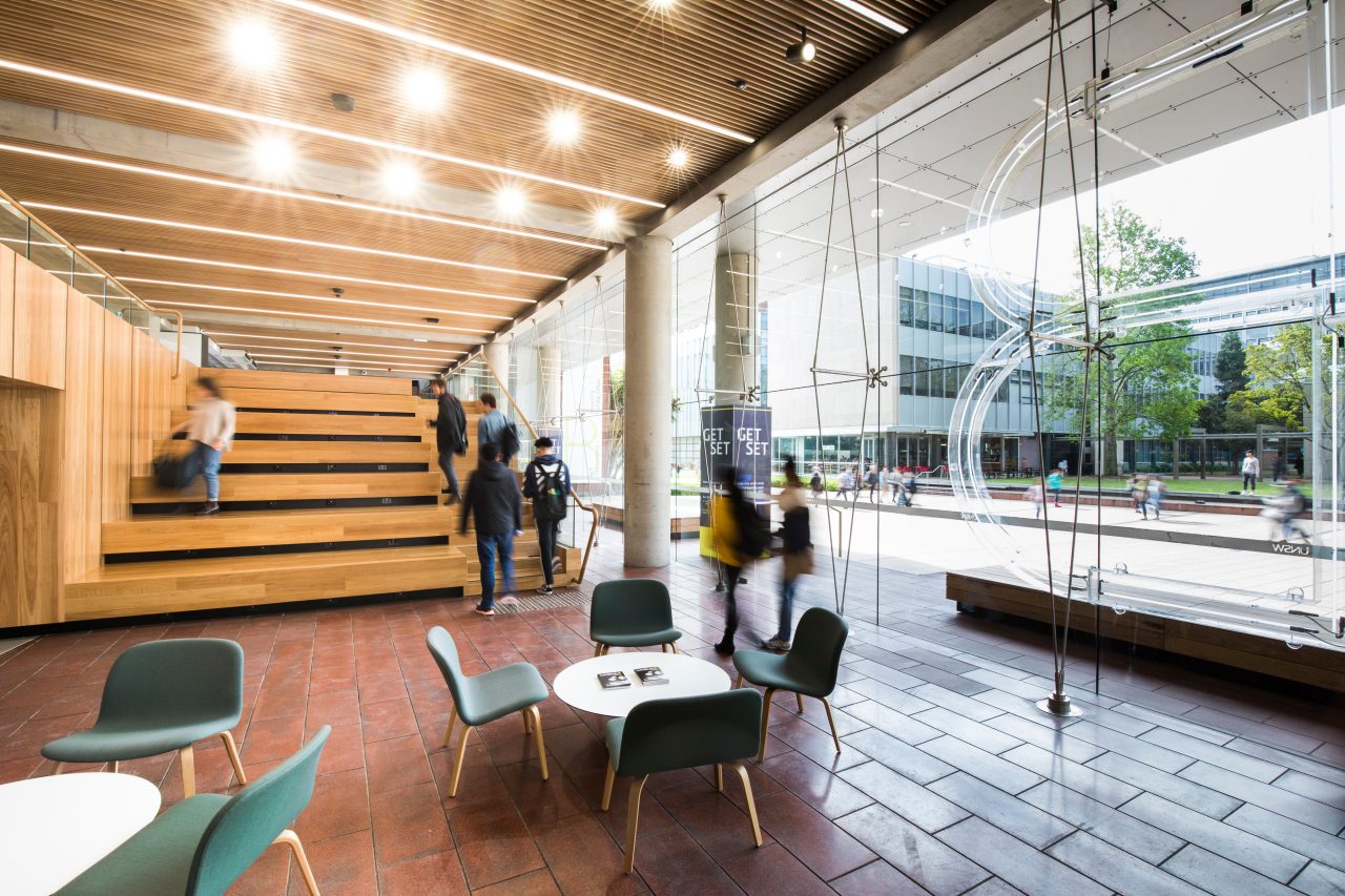 Interior of the Red Centre Built Environment building located on the UNSW Kensington campus
