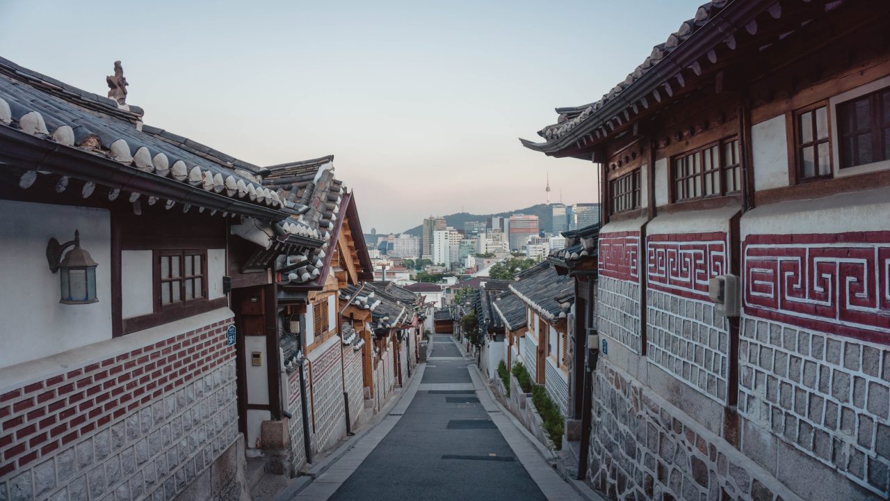 quiet street in Korea