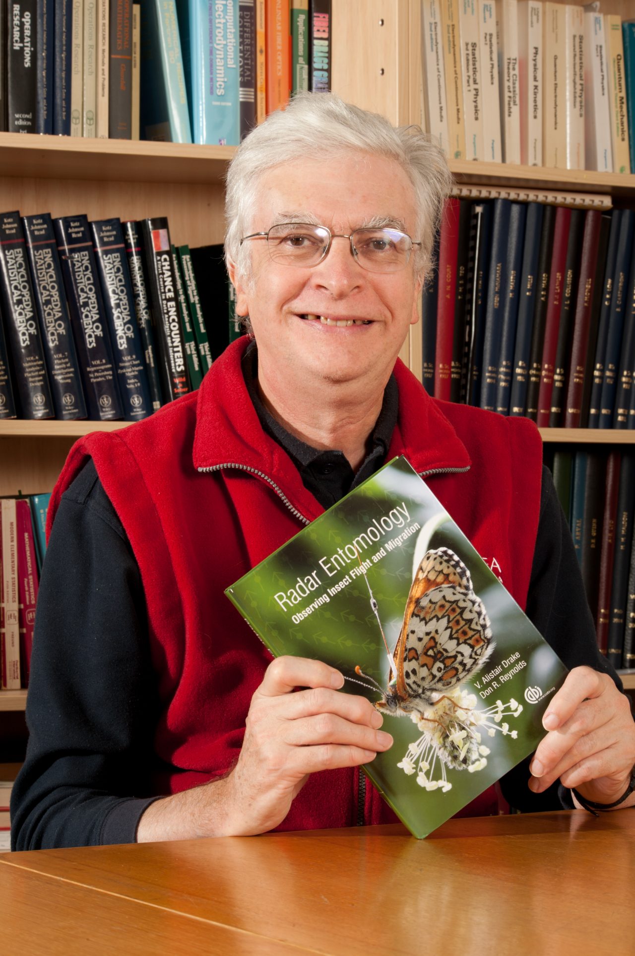 Dr Alistair Drake with his book Radar Entomology. Observing Insect Flight and Migration published in December 2012.
 
Drake, V.A., & Reynolds, D.R. 2012, Radar Entomology. Observing Insect Flight and Migration, CABI, Wallingford, UK, ISBN: 9781845935566.
