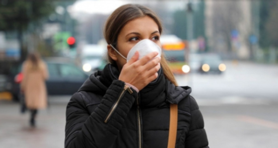 Photo of masked woman during Covid-19 in 2020