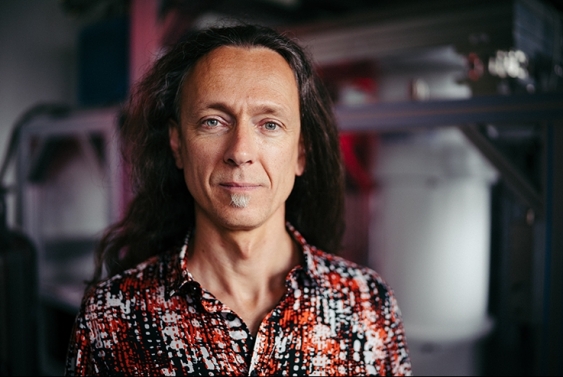 Professor Andrea Morello in the lab