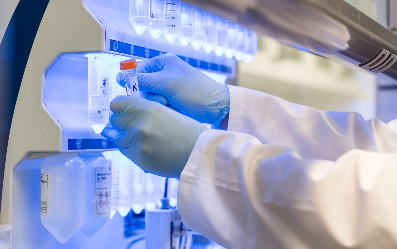 Scientists at work at the RNA Accelerator – the core facility  within the UNSW RNA Institute designed to expedite the discovery, manufacture and translation of RNA-based therapeutics and other products.