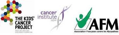 Kids' Cancer Project, Cancer Institute NSW and AFM logos