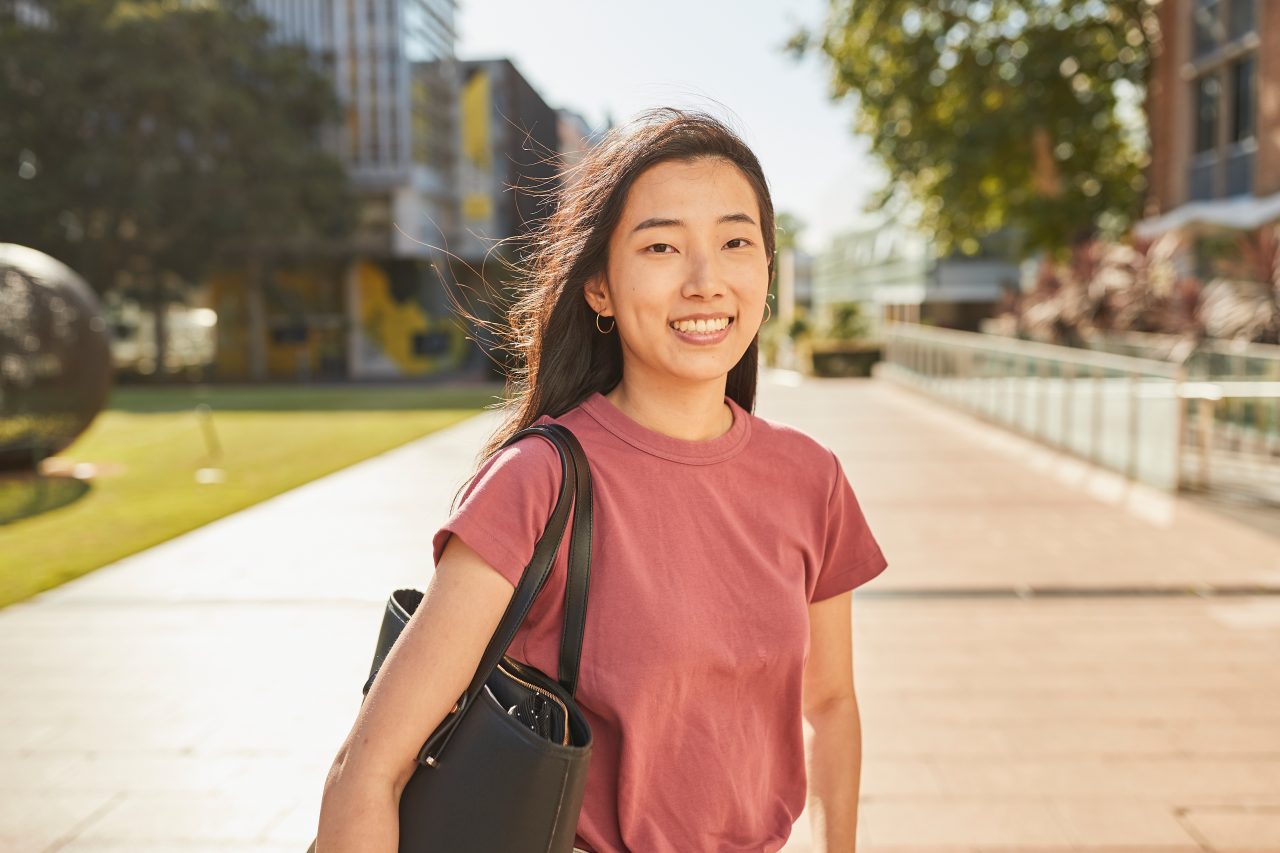 Female student at the UNSW campus Kensington