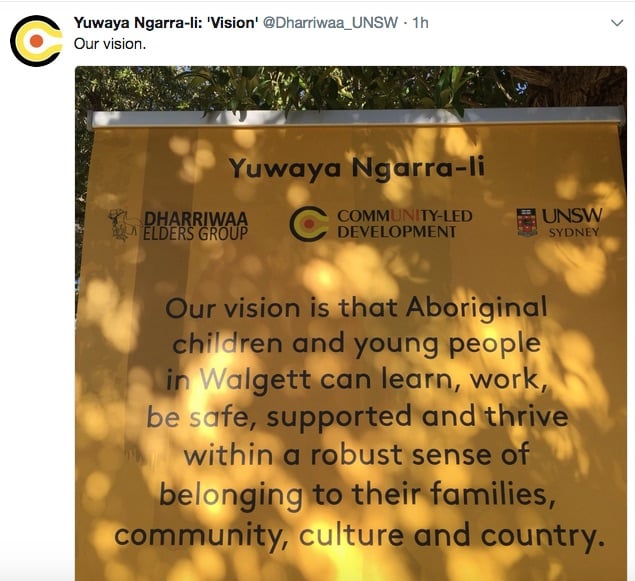 Yuwaya Ngarra yellow banner