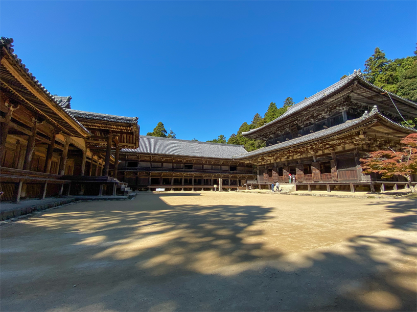 In 2019 Tiffany hiked the Mount Shosha trail in Japan, taking this photo of the Engyo-ji Temple at the summit