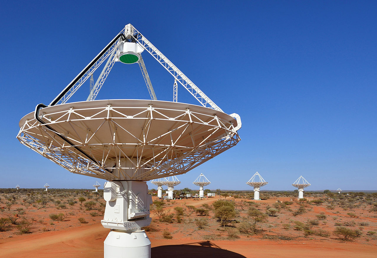 Telescopes in the Australian Square Kilometre Array Pathfinder (ASKAP) at the Murchison Radio-astronomy Observatory in Western Australia