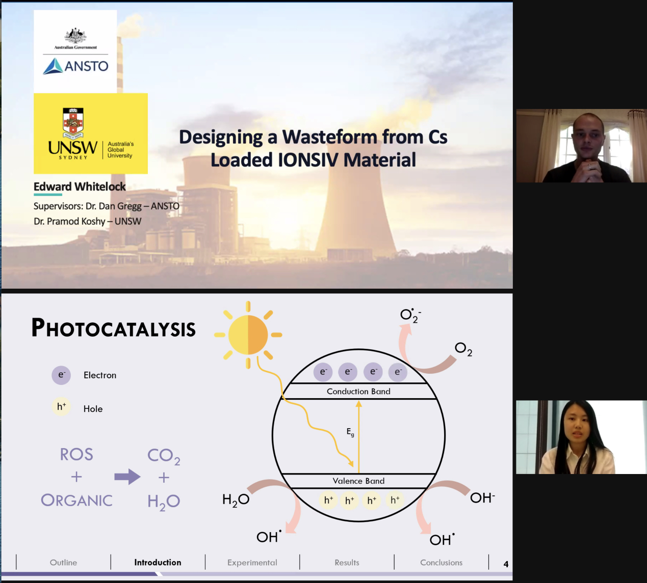 Edward Whitelock and Vienna Wong presentation screen shots
