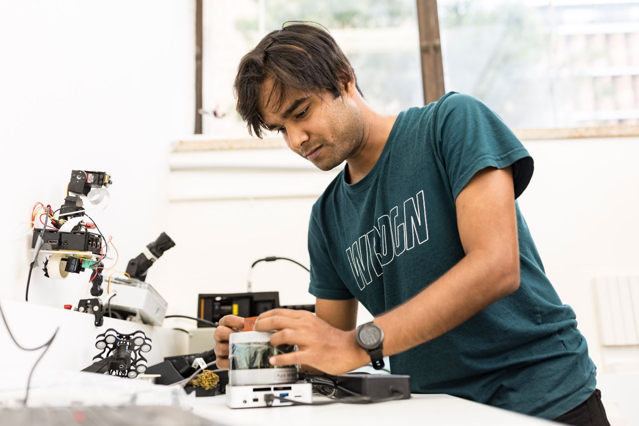 Sarvesh Singh in the lab