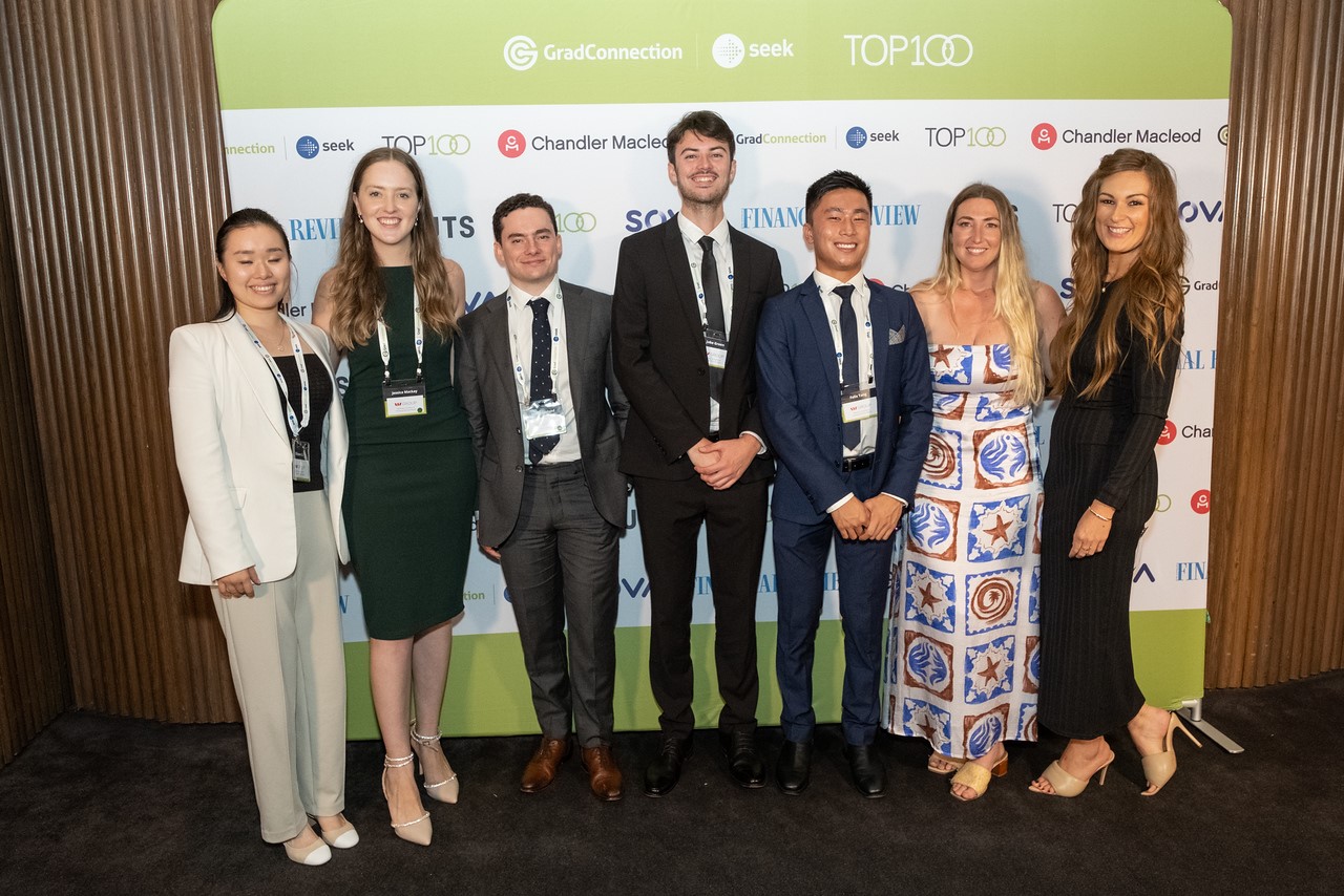 Jessica Mackay (second from left) was a finalist for the Westpac Banking, Insurance & Financial Services Top100 Future Leader Award.