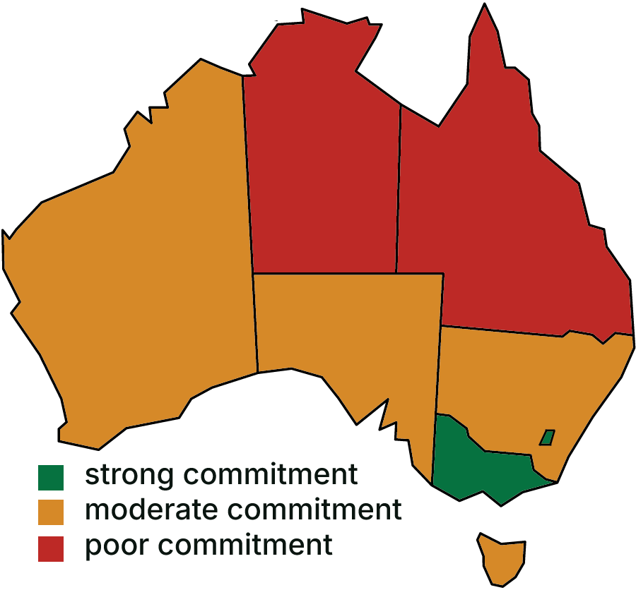 map showing commitment to home energy efficiency by state