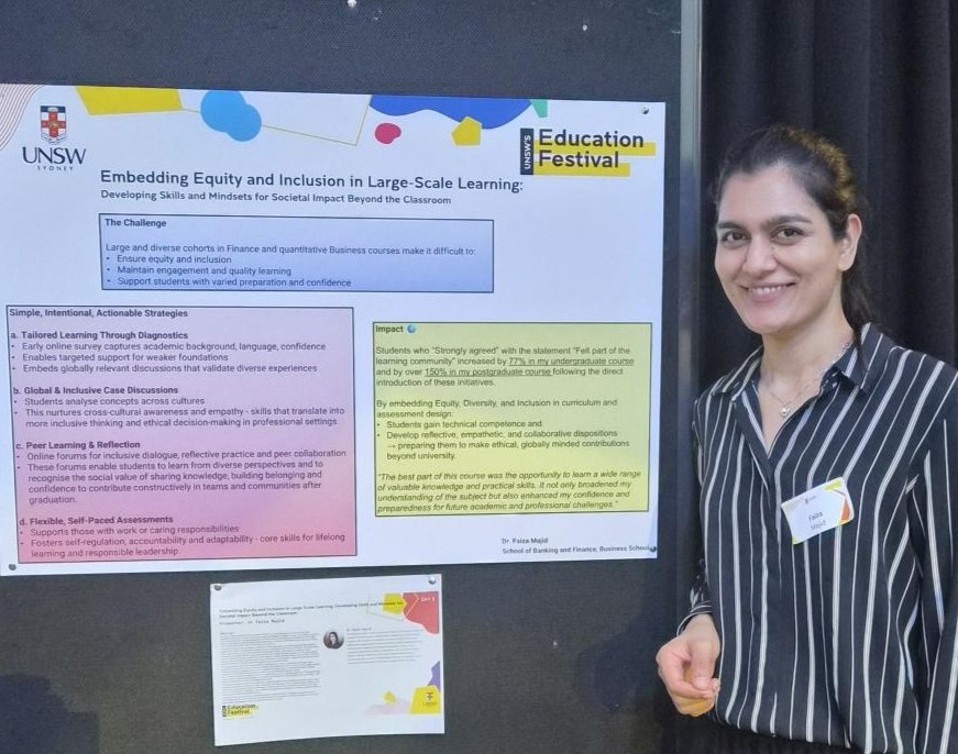 Dr Faiza Majid, School of Banking and Finance, UNSW Business School, 2025 Education Festival