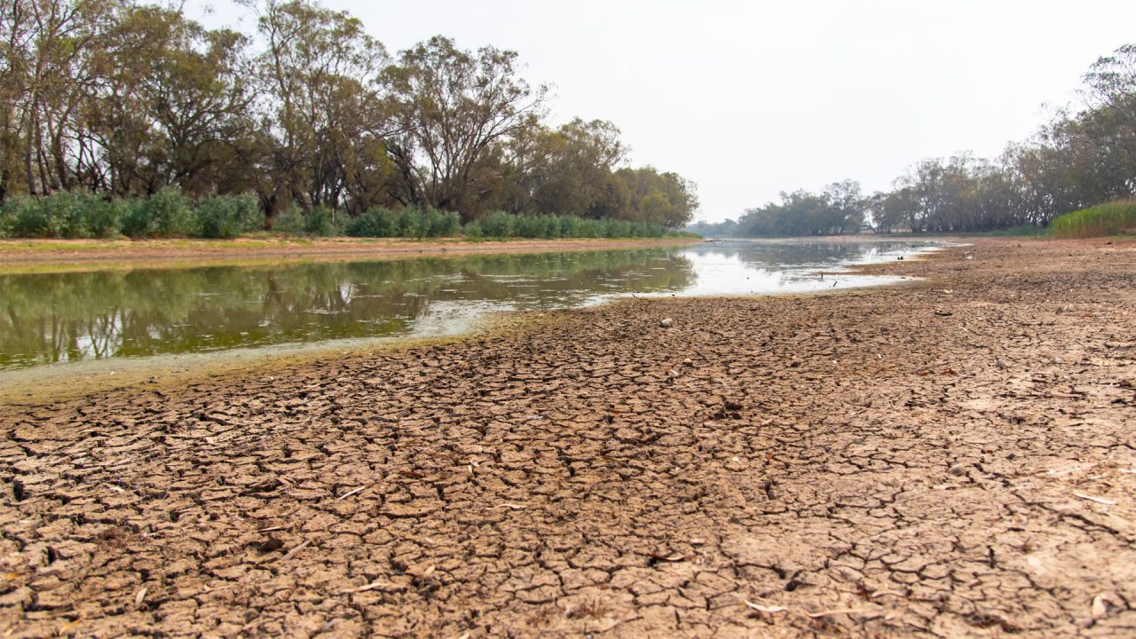Photo of a dried up river bed in New South Wales