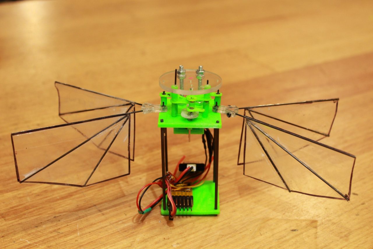Micro drone model with insect wing design