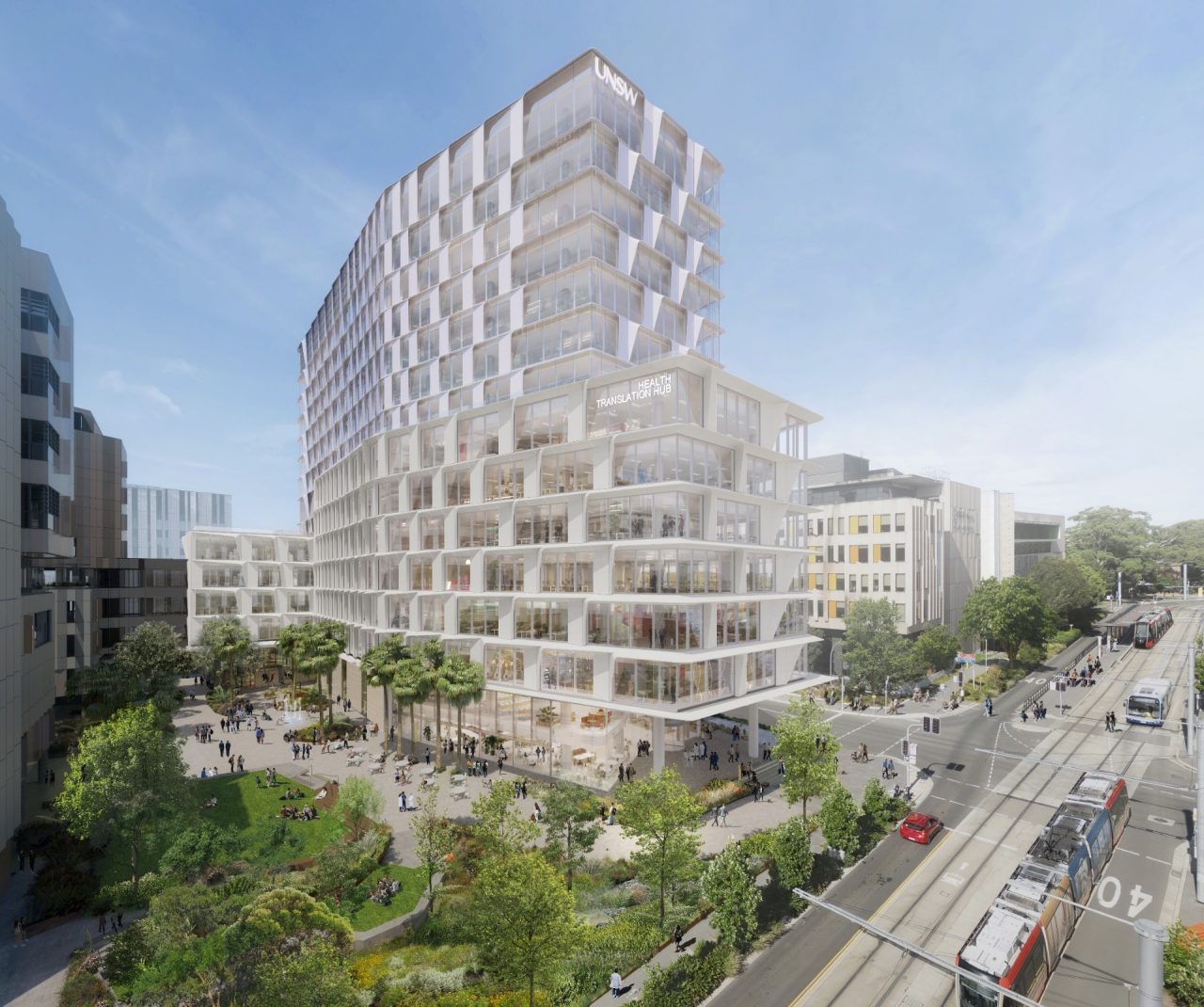 Artists impression of Health Translation Hub outside