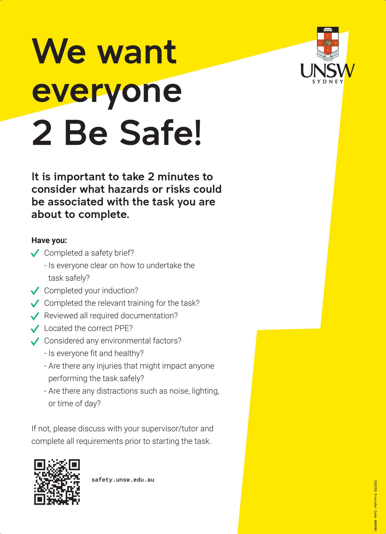 Health and Safety Poster - We want everyone 2 Be Safe!