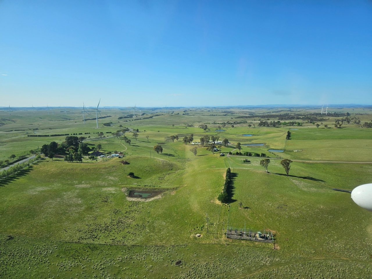 Rural, farms and wind turbines