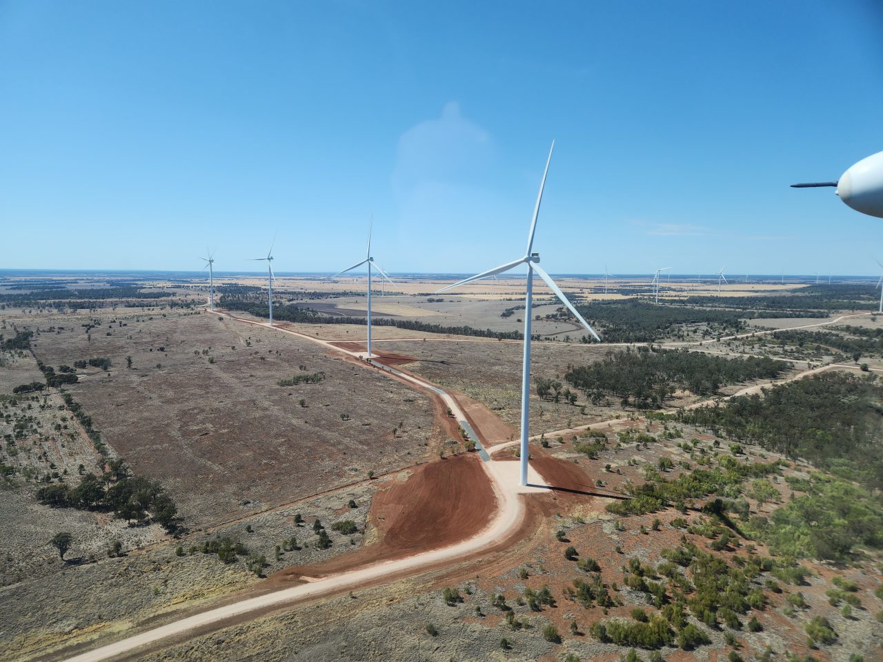 Wind power turbines near Jackson 